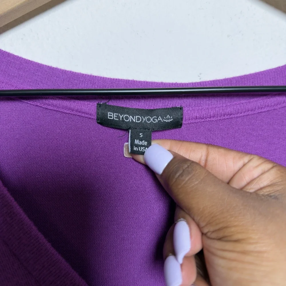 Beyond Yoga Women Long Weekend Lounge Pullover Sweater Small‎ Purple Plum Casual - Picture 4 of 11